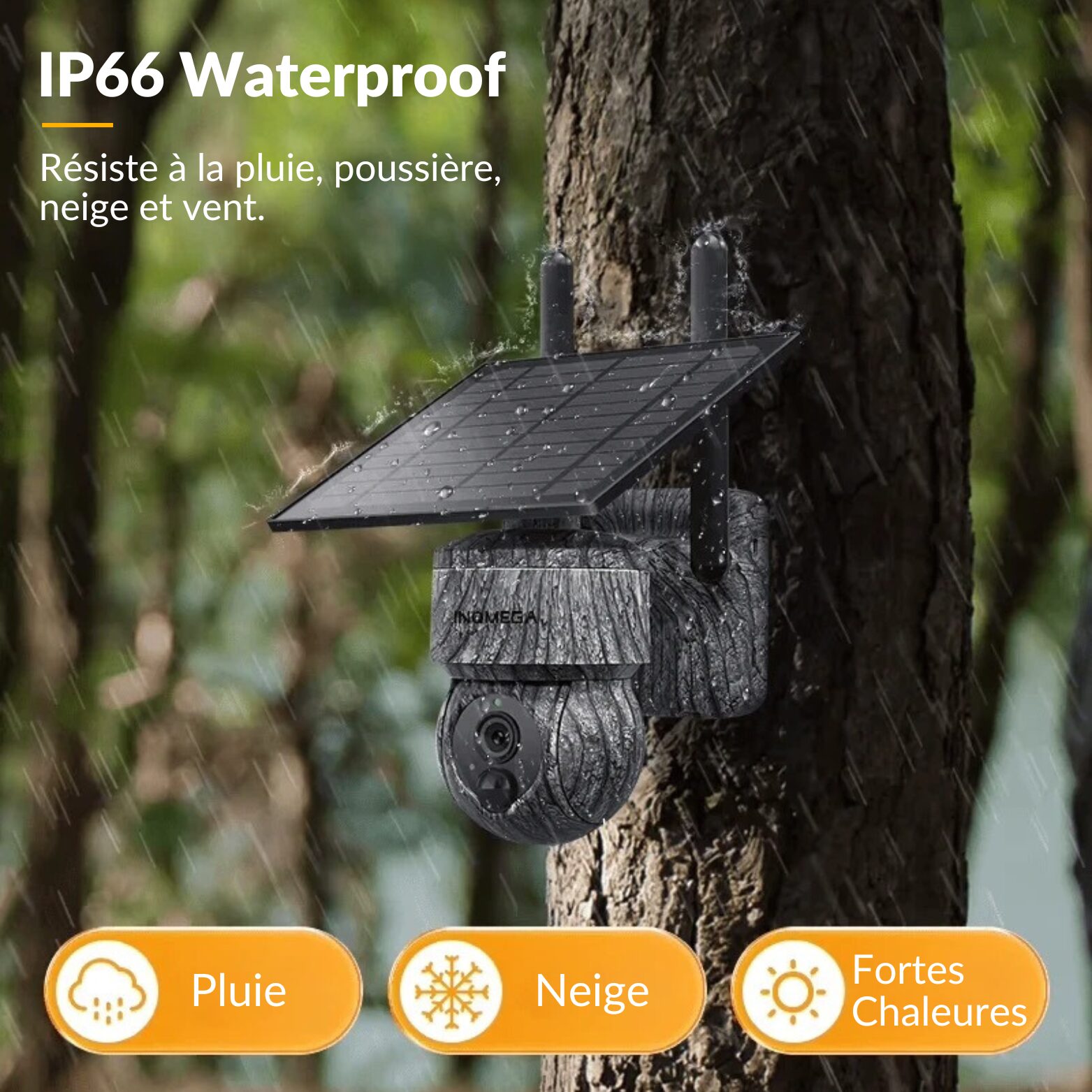 | SécuMax Caméra de Surveillance Extérieure INQMEGA 4MP Sans-Fil Wi-Fi/4G Solaire PTZ Camouflage – Image 7