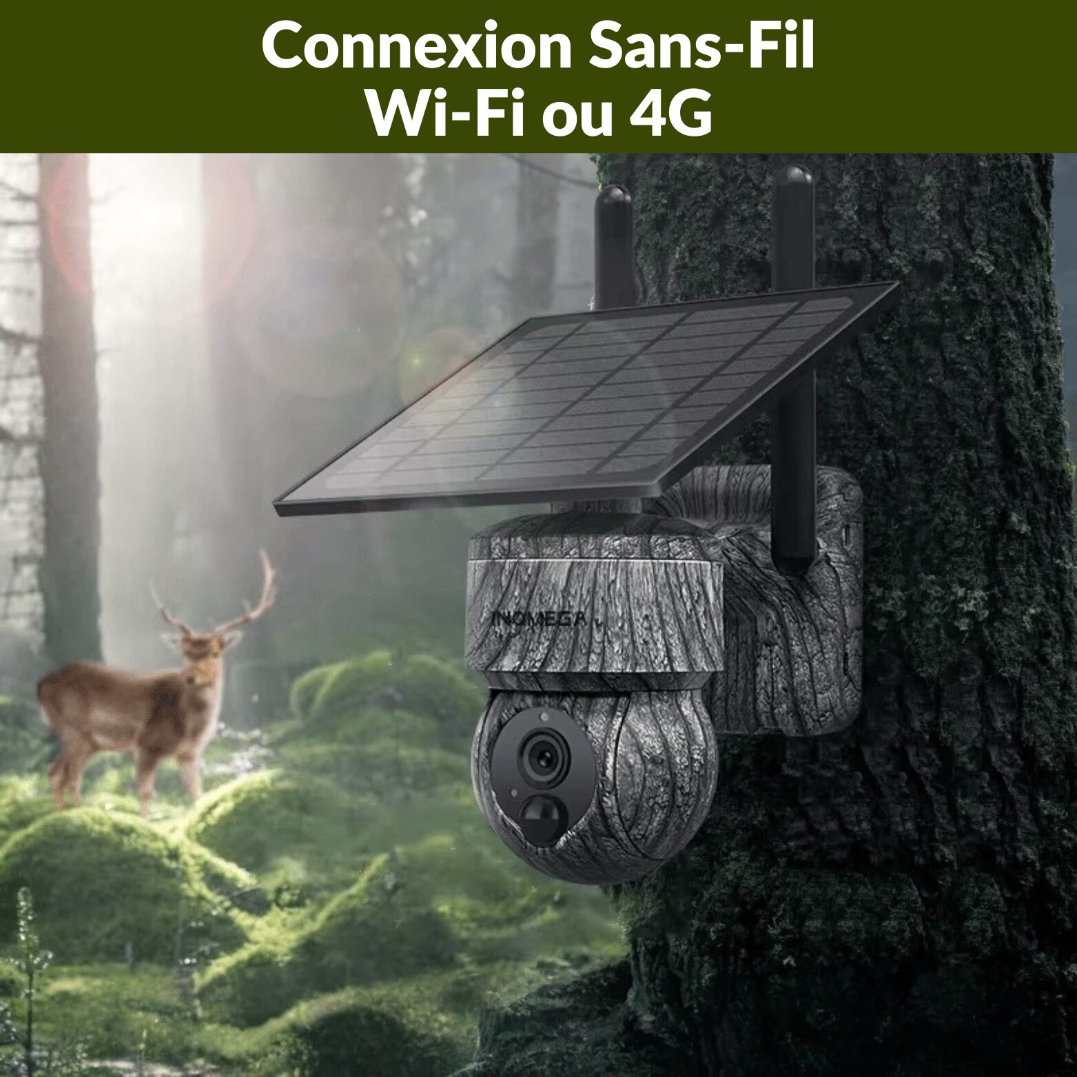 | SécuMax Caméra de Surveillance Extérieure INQMEGA 4MP Sans-Fil Wi-Fi/4G Solaire PTZ Camouflage – Image 8