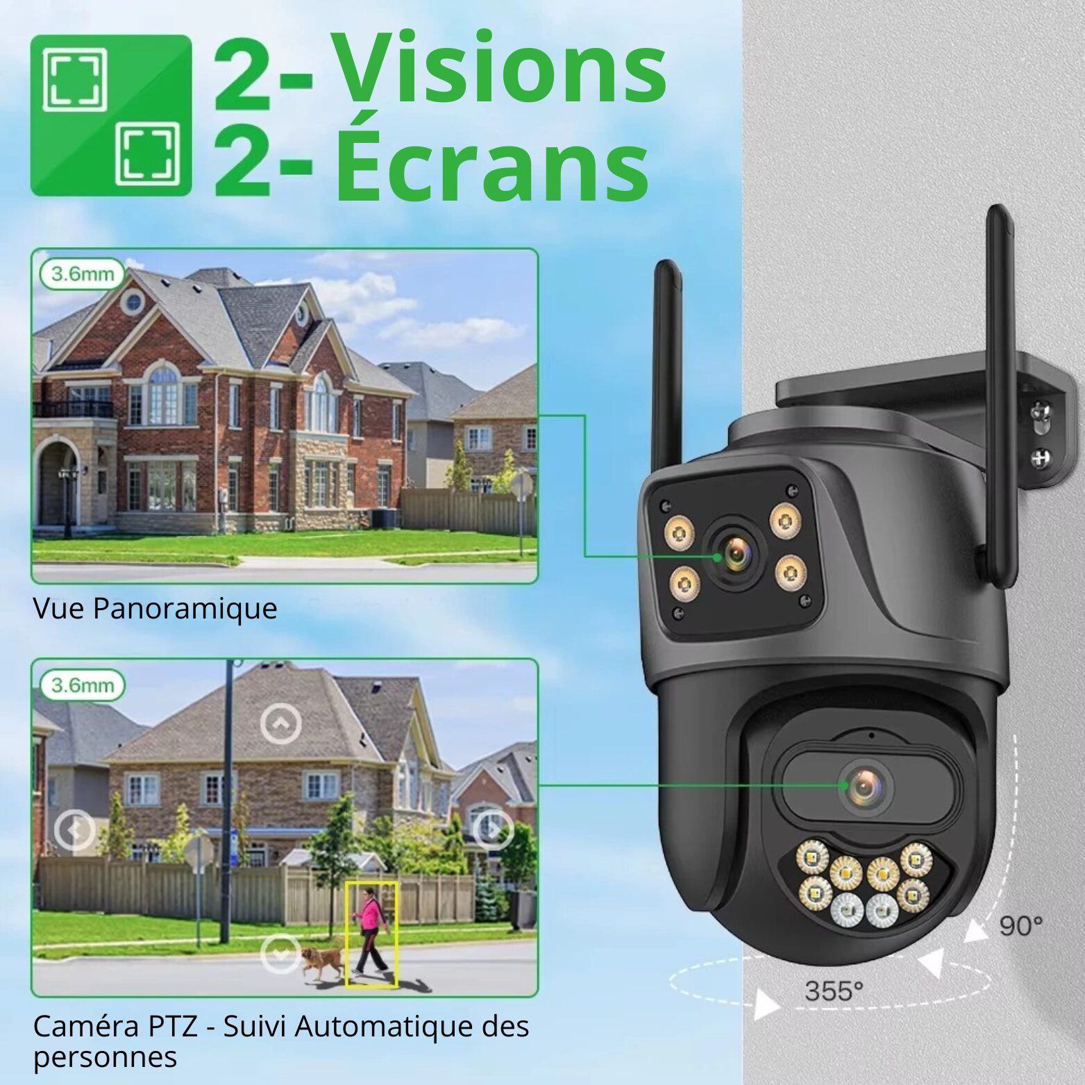 | SécuMax Caméra de Surveillance Extérieure SECUMAX Double Vision 4K 8MP Wi-Fi PTZ – Image 8