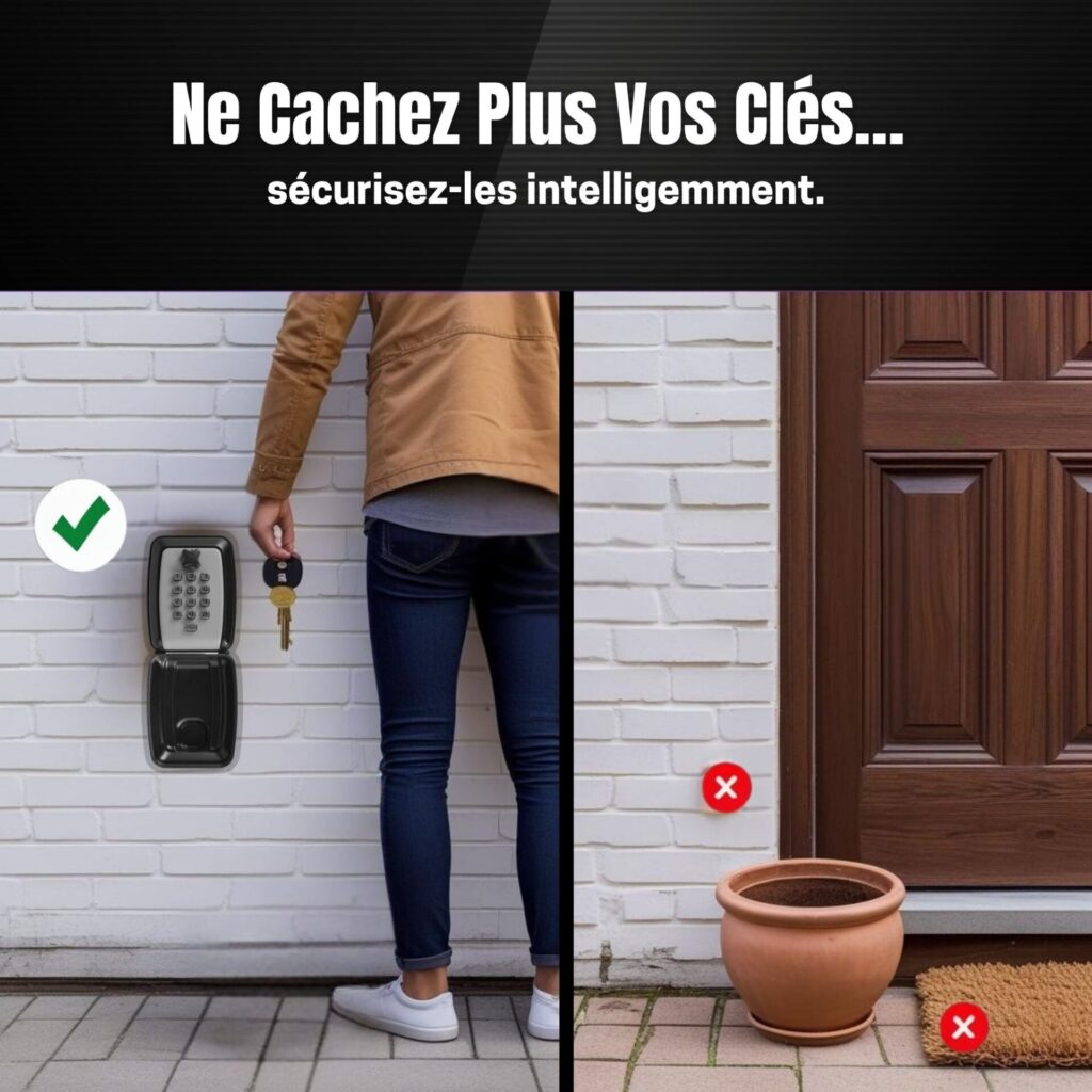 Boîte à clés SECUMAX, une solution sécurisée pour ne plus cacher vos clés sous le paillasson ou dans un pot de fleurs.