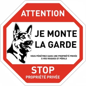 Panneau Chien Je Monte La Garde 4