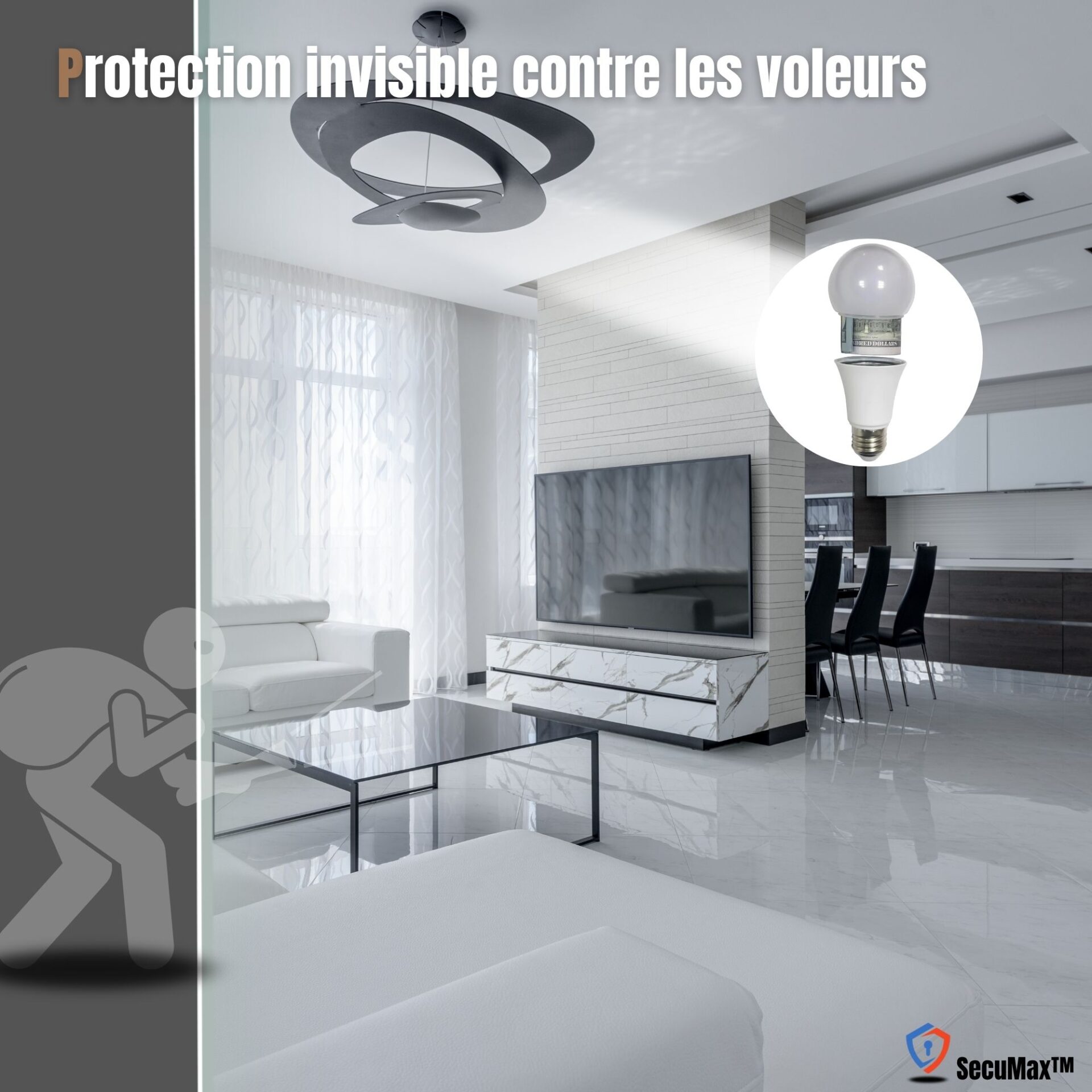 | SécuMax Cachette AmpouleCachette Secrète en Forme d’Ampoule – SecuMax – Image 3