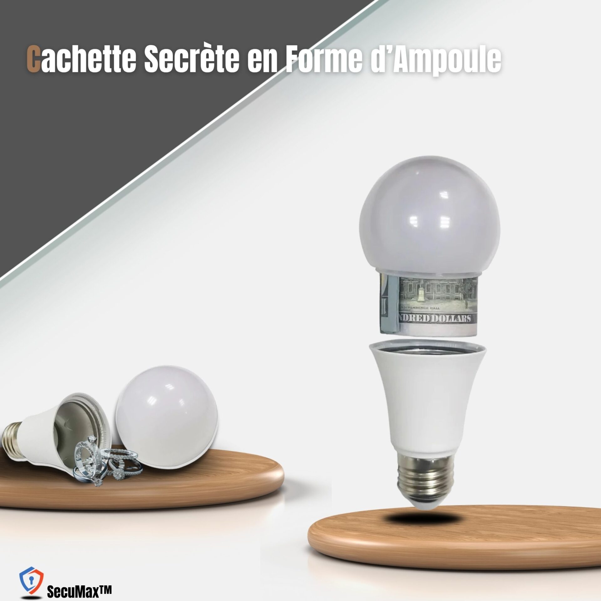 | SécuMax Cachette AmpouleCachette Secrète en Forme d’Ampoule – SecuMax – Image 2