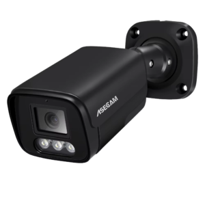 Caméra de Surveillance Extérieure ASECAM Ethernet 4K 8MP Noir