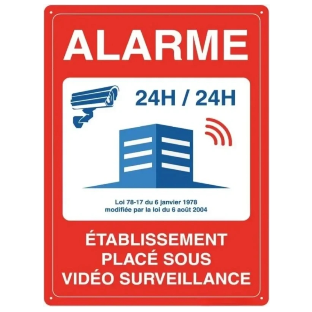 | SécuMax Panneau Vidéo Surveillance Alarme 3