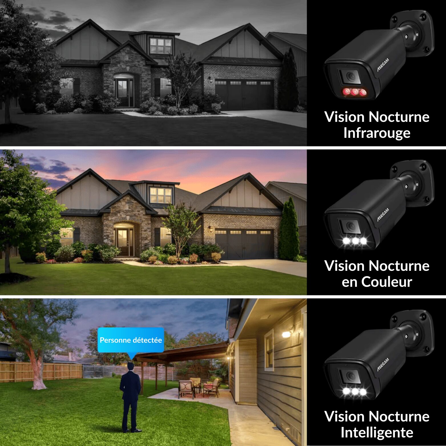 | SécuMax Caméra de Surveillance Extérieure ASECAM Ethernet 4K 8MP Noir – Image 4