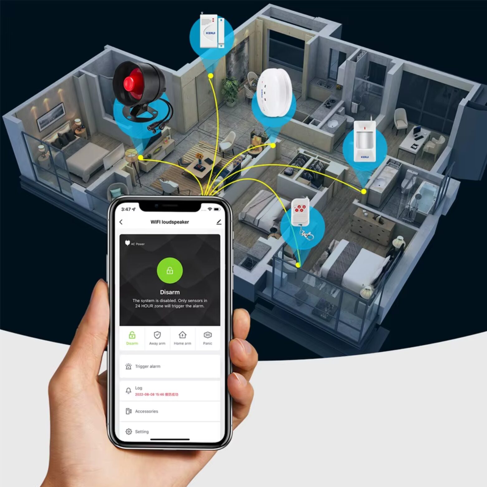| SécuMax Alarme Maison KERUI Wi-Fi – Image 3