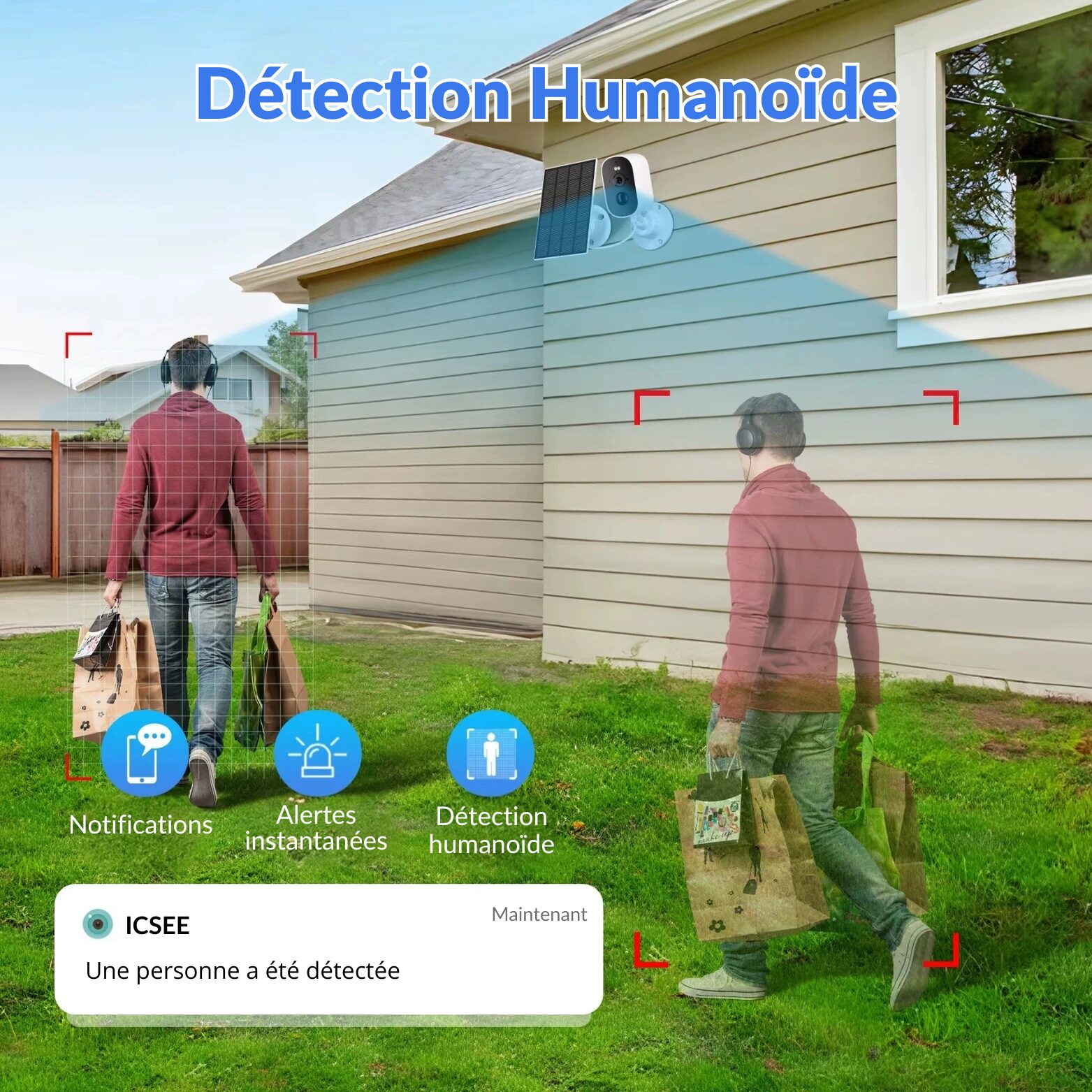 | SécuMax Caméra de Surveillance Extérieure SECUMAX 1080p Sans-Fil Wi-Fi Solaire – Image 2