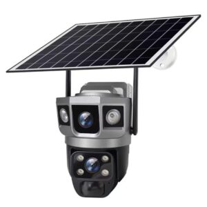 Caméra de Surveillance Extérieure SECUMAX Triple Vision 12MP Sans-Fil Wi-Fi Solaire PTZ