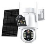 Caméra de Surveillance Extérieure SECUMAX Double Vision 4MP Sans-Fil Wi-Fi Solaire PTZ