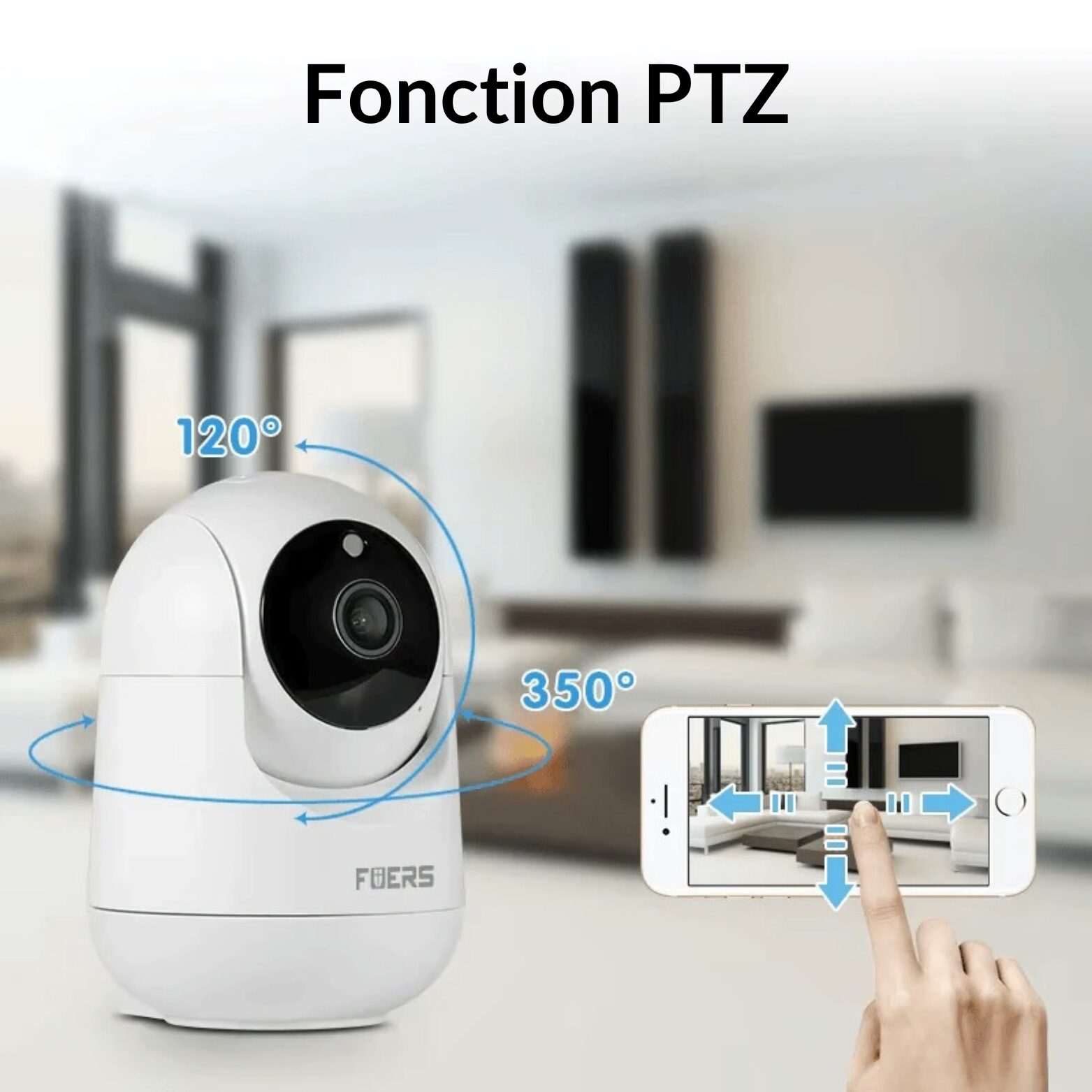 | SécuMax Caméra de Surveillance Intérieure FUERS 5MP Wi-Fi PTZ – Image 5