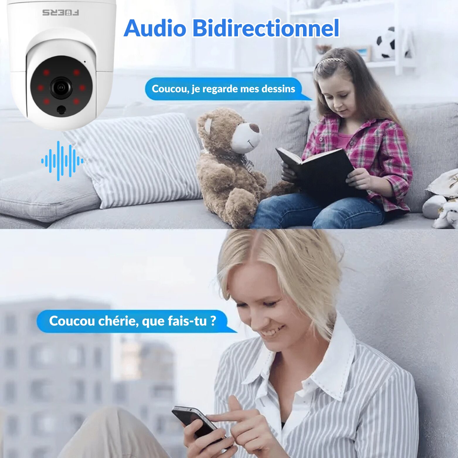 | SécuMax Caméra de Surveillance Intérieure FUERS 5MP Wi-Fi PTZ – Image 3