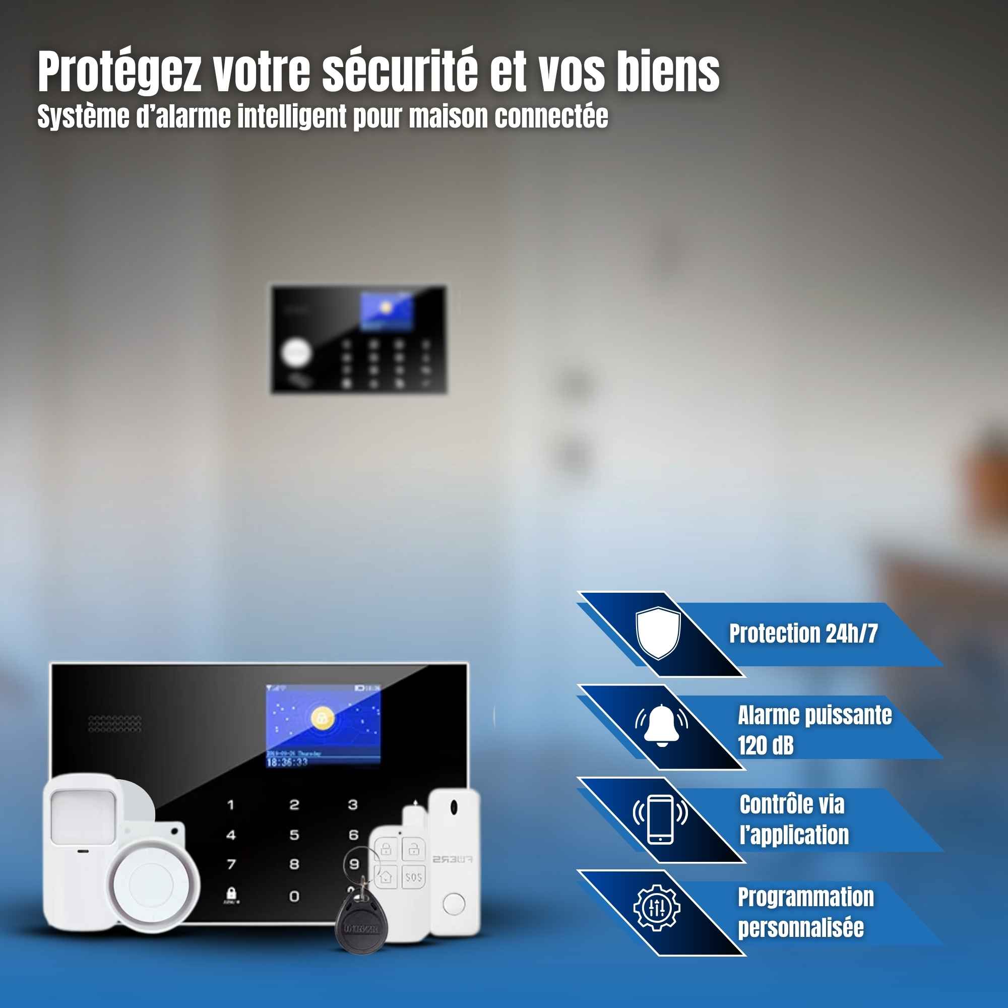| SécuMax Alarme Maison SECUMAX Wi-Fi Écran – Image 2
