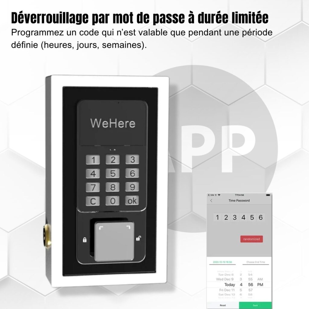 Boîte à clés intelligente avec code à durée limitée