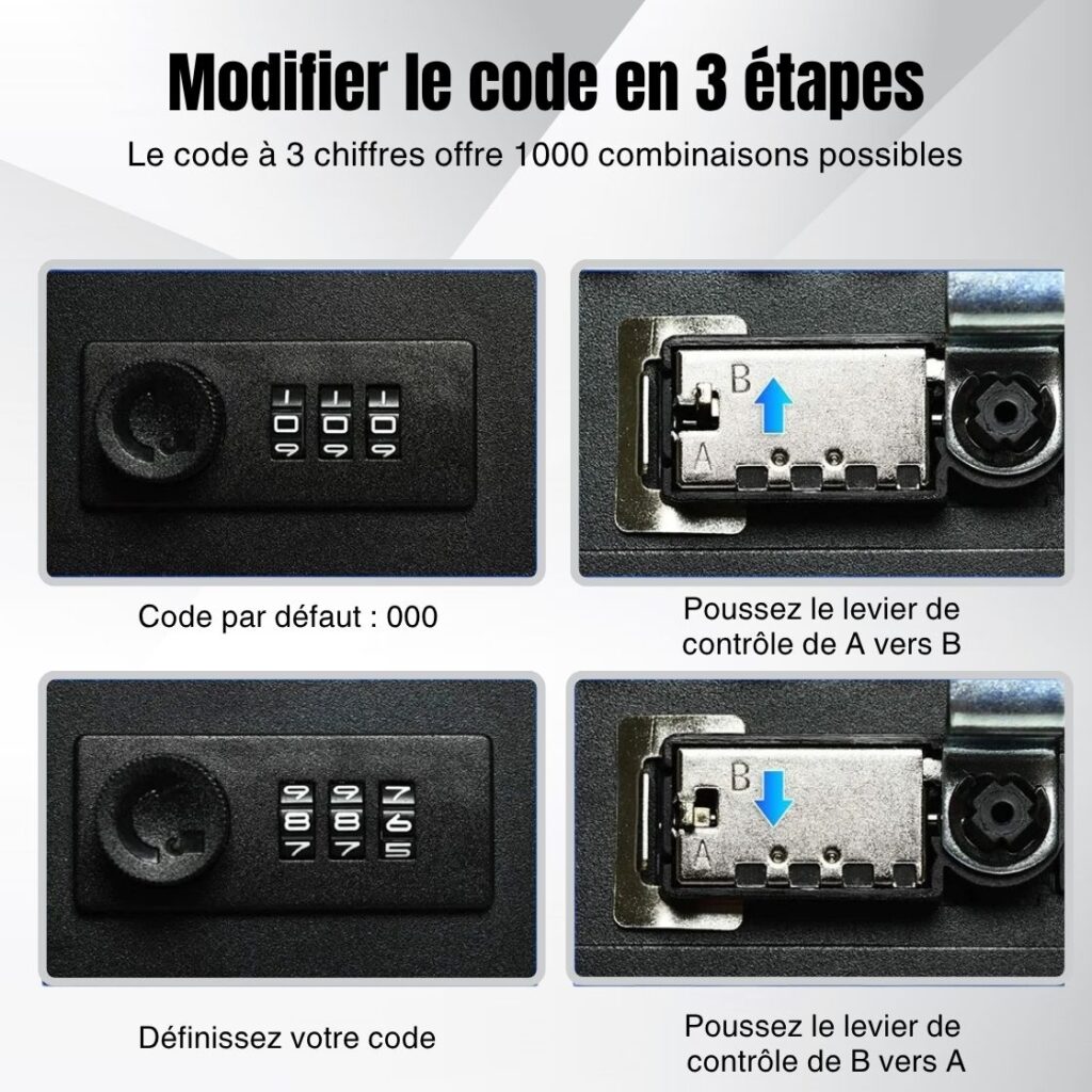 Modifier le code de la boîte de sécurité en 3 étapes simples