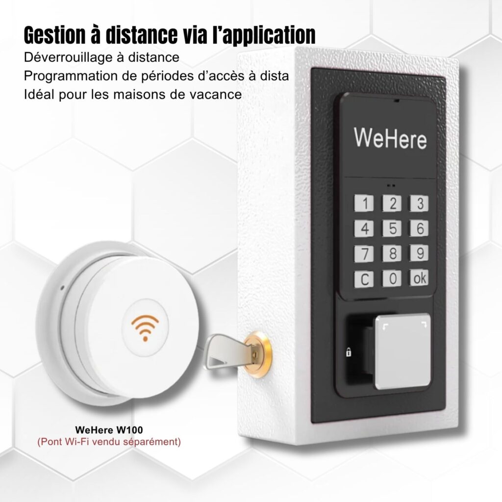 Boîte à clés connectée contrôlée à distance via application