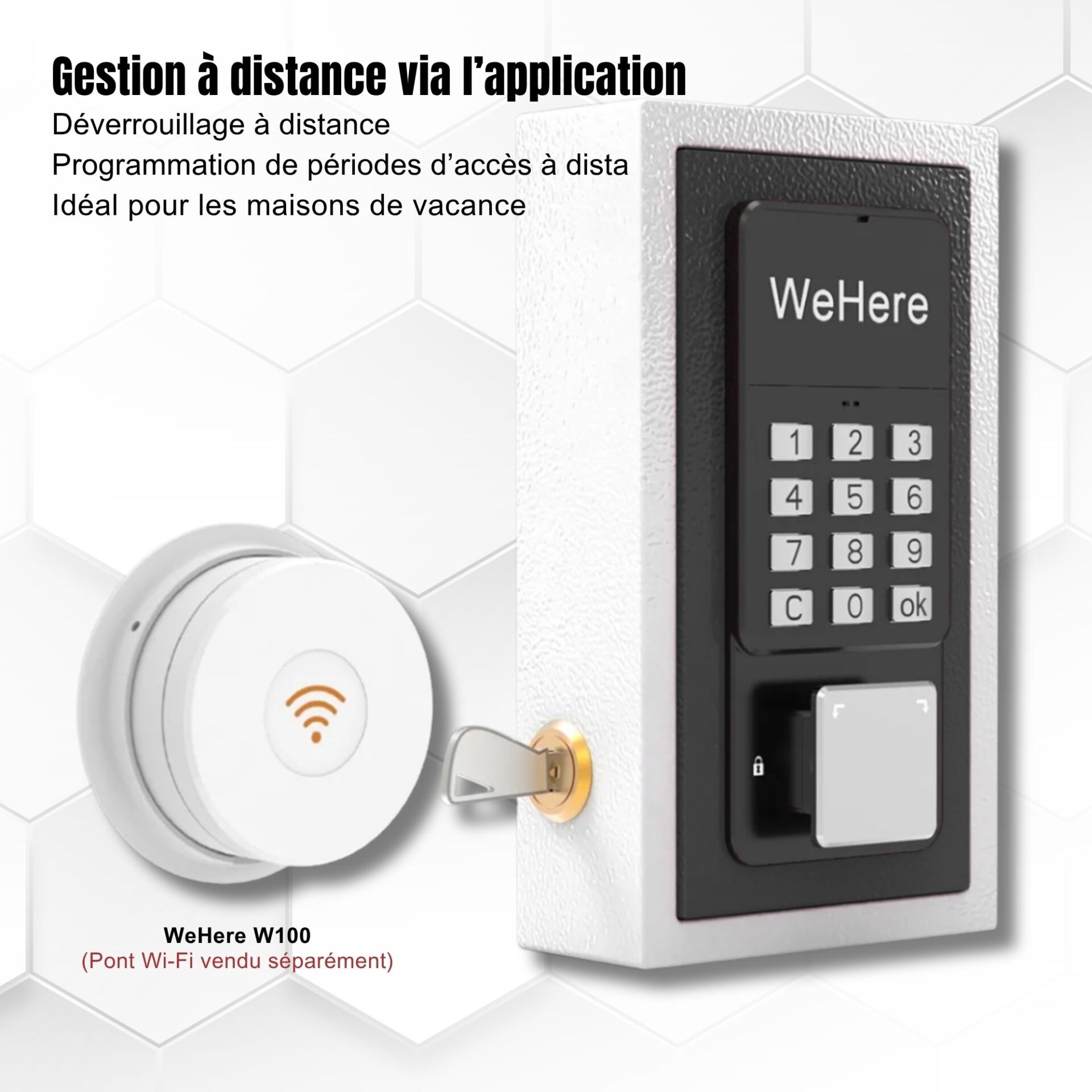 | SécuMax Boîte à clés connectée contrôlée à distance via application