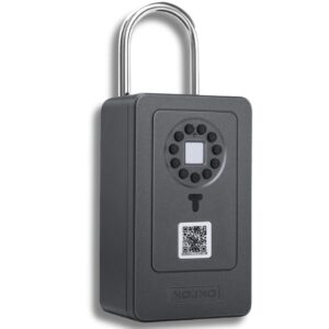 Hollarm – Boîte à Clés Murale Intelligente à Empreinte Digitale et Code avec Bluetooth & Carte IC