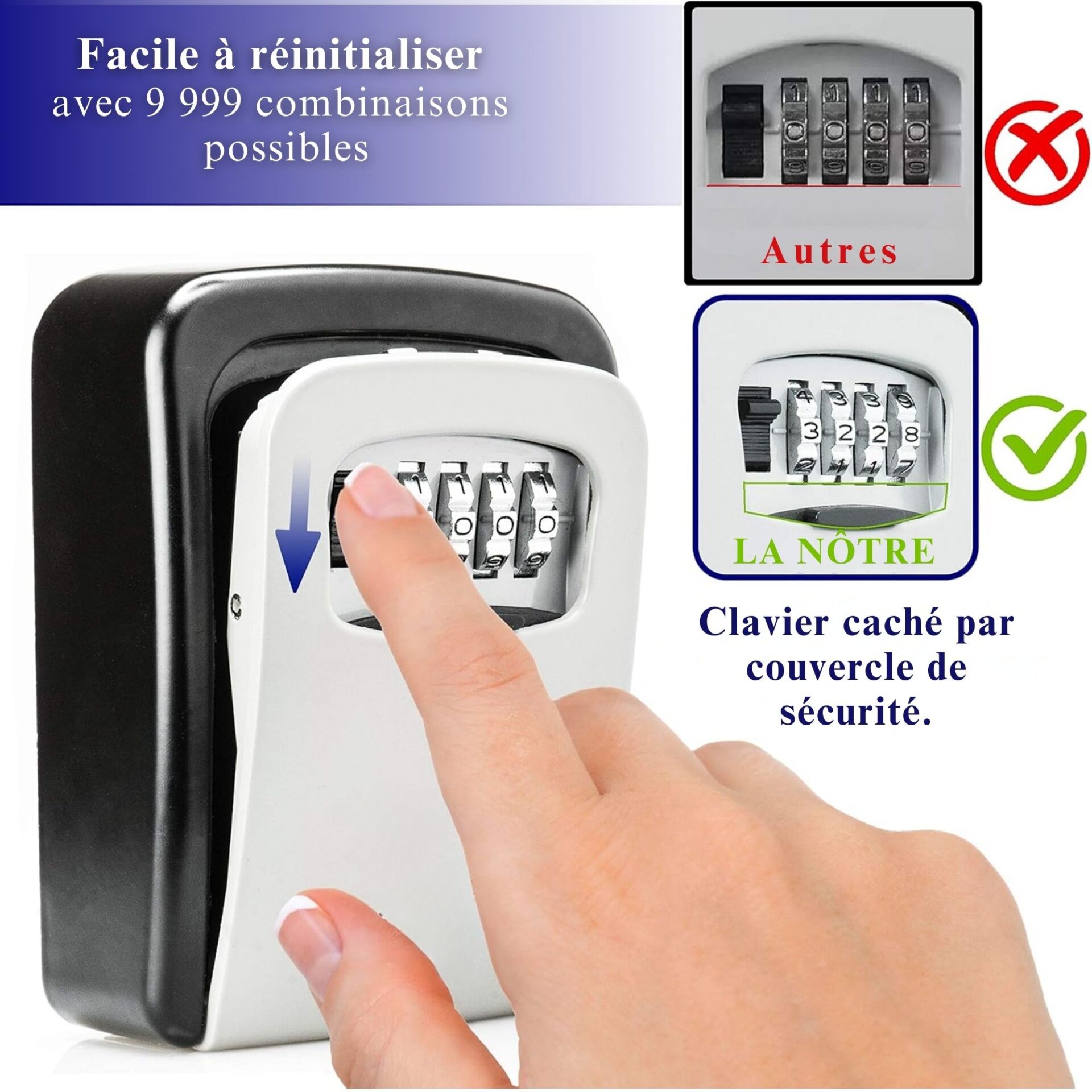 | SécuMax KeySafe – Boîte à Clés Murale avec Code 4 Chiffres – Image 6