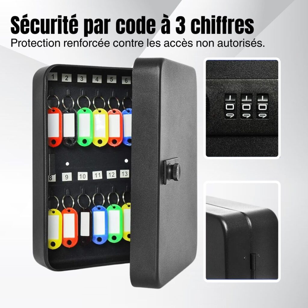Boîte à clés avec système de code sécurisé
