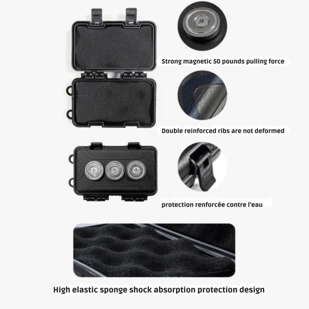 Boîte magnétique renforcée avec mousse antichoc et étanchéité