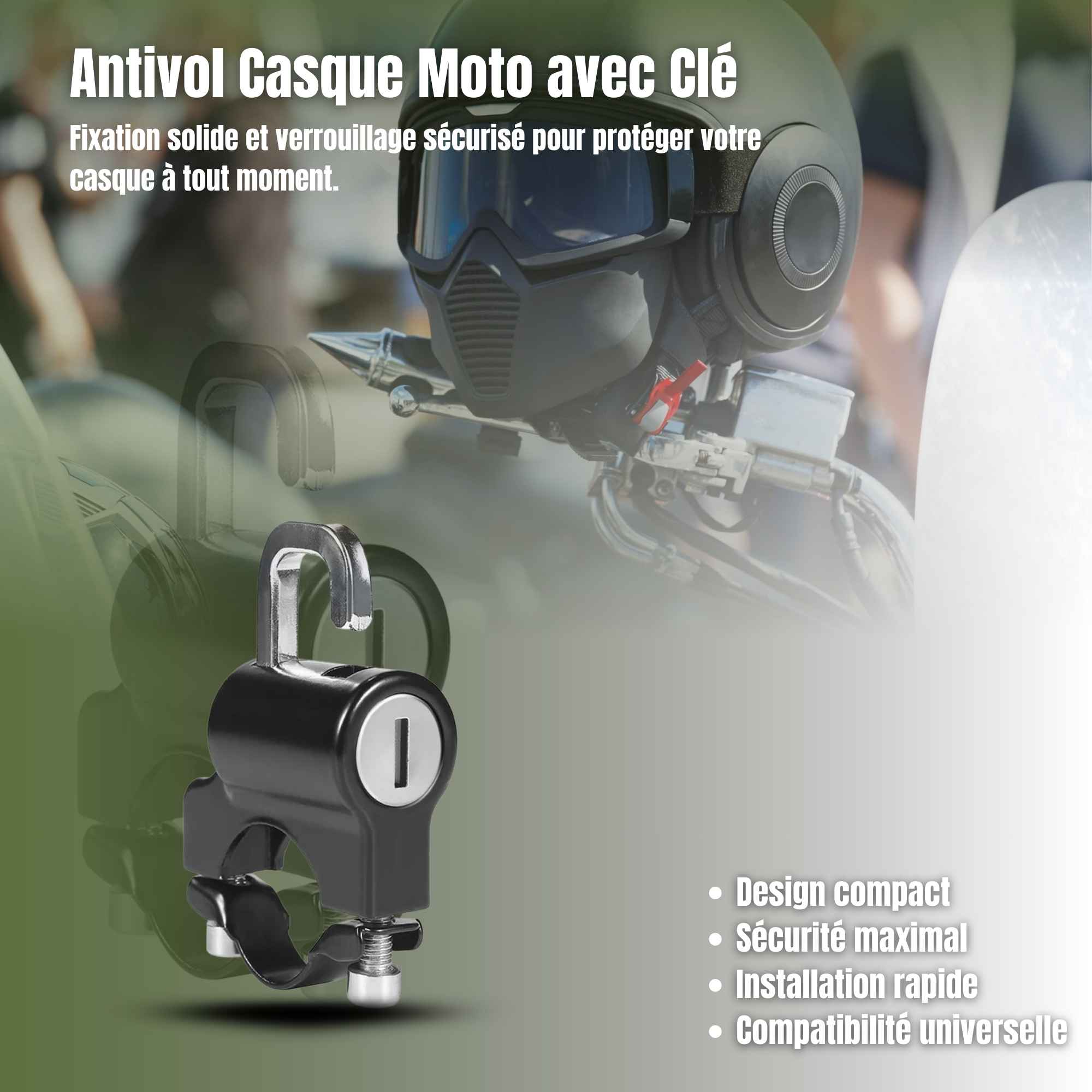 | SécuMax Serrure Antivol Pour Casque – Image 2