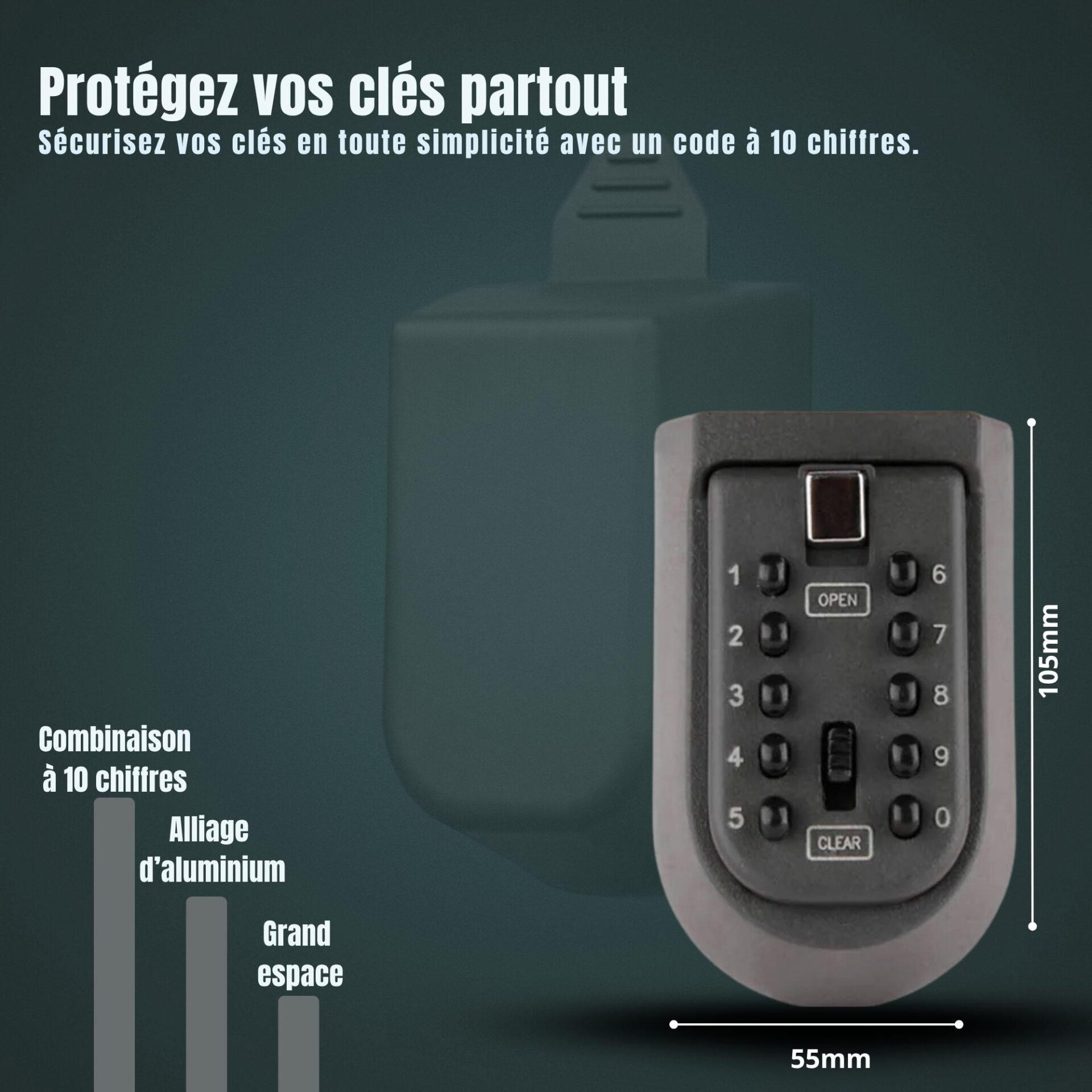 | SécuMax Coffre à Clés Extérieur Sécurisé – Image 5