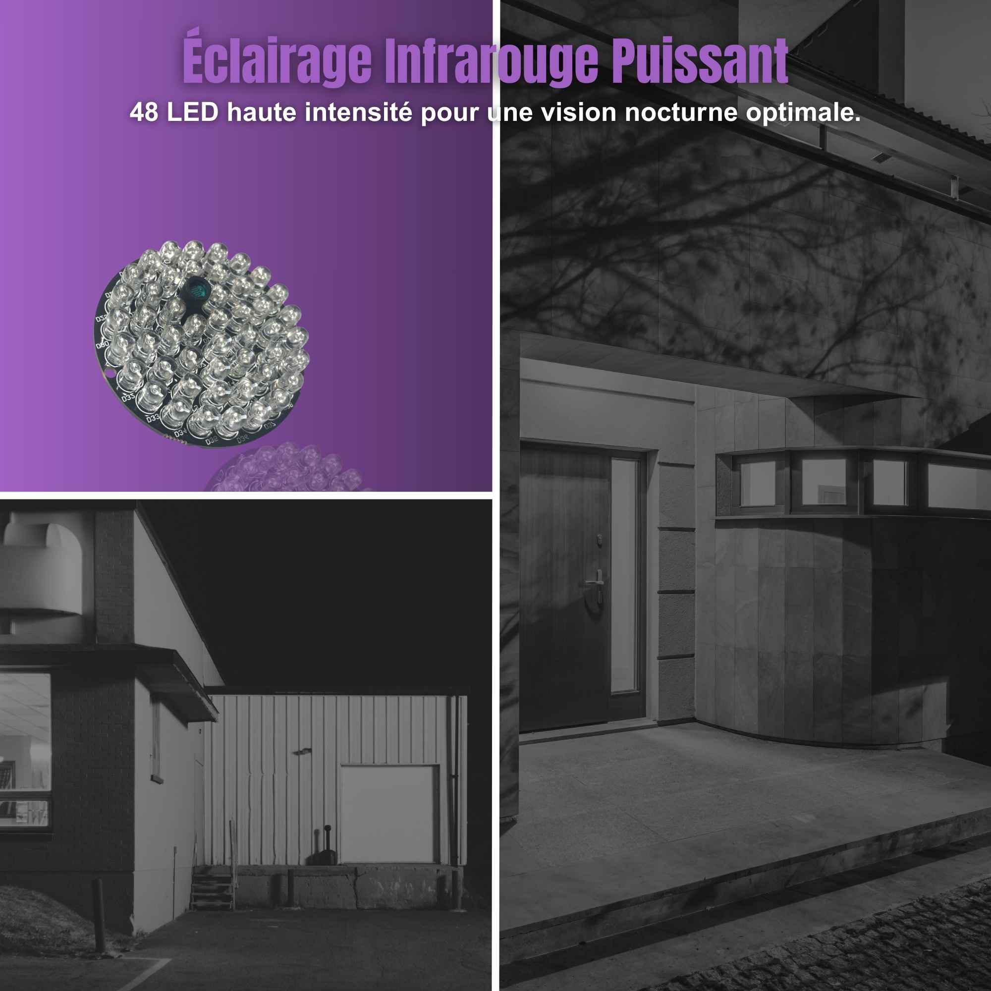 | SécuMax Projecteur infrarouge — Carte IR 48 LED 850nm pour Caméras CCTV – Image 3