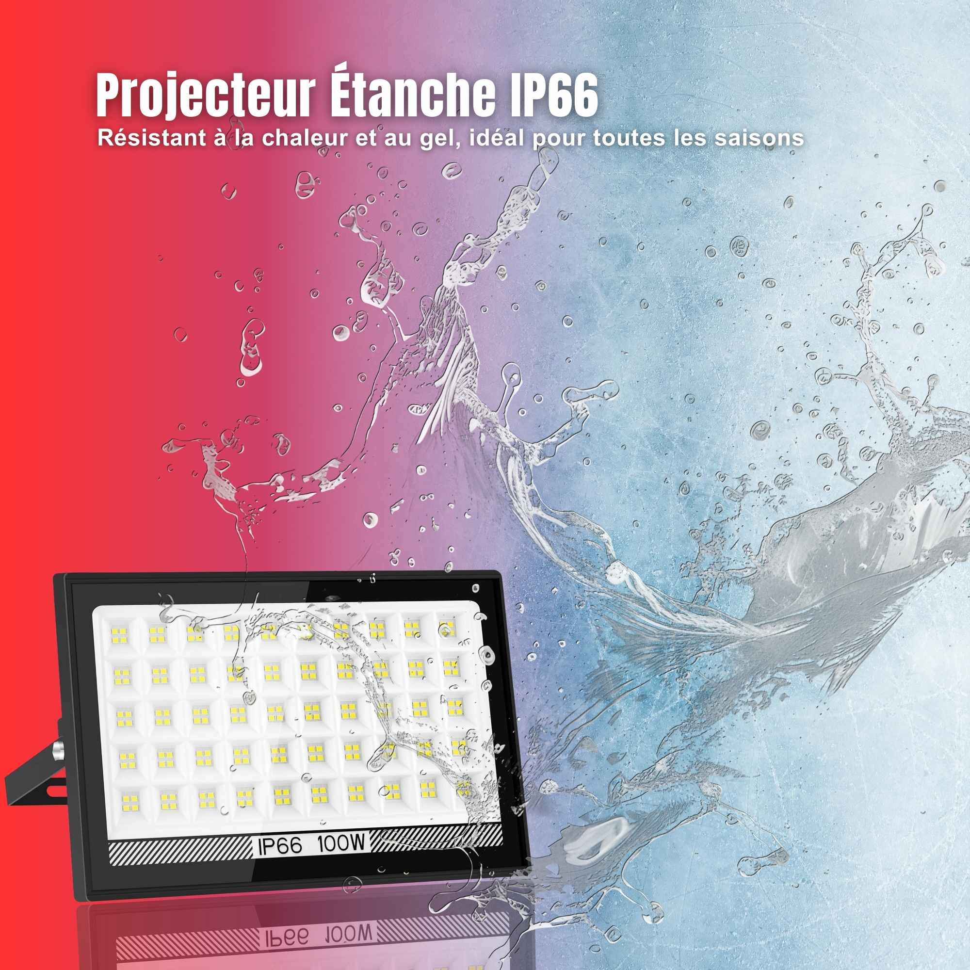 | SécuMax Projecteur LED — Floodlight Extérieur 30W/60W/100W IP66 avec Détecteur PIR – Image 7