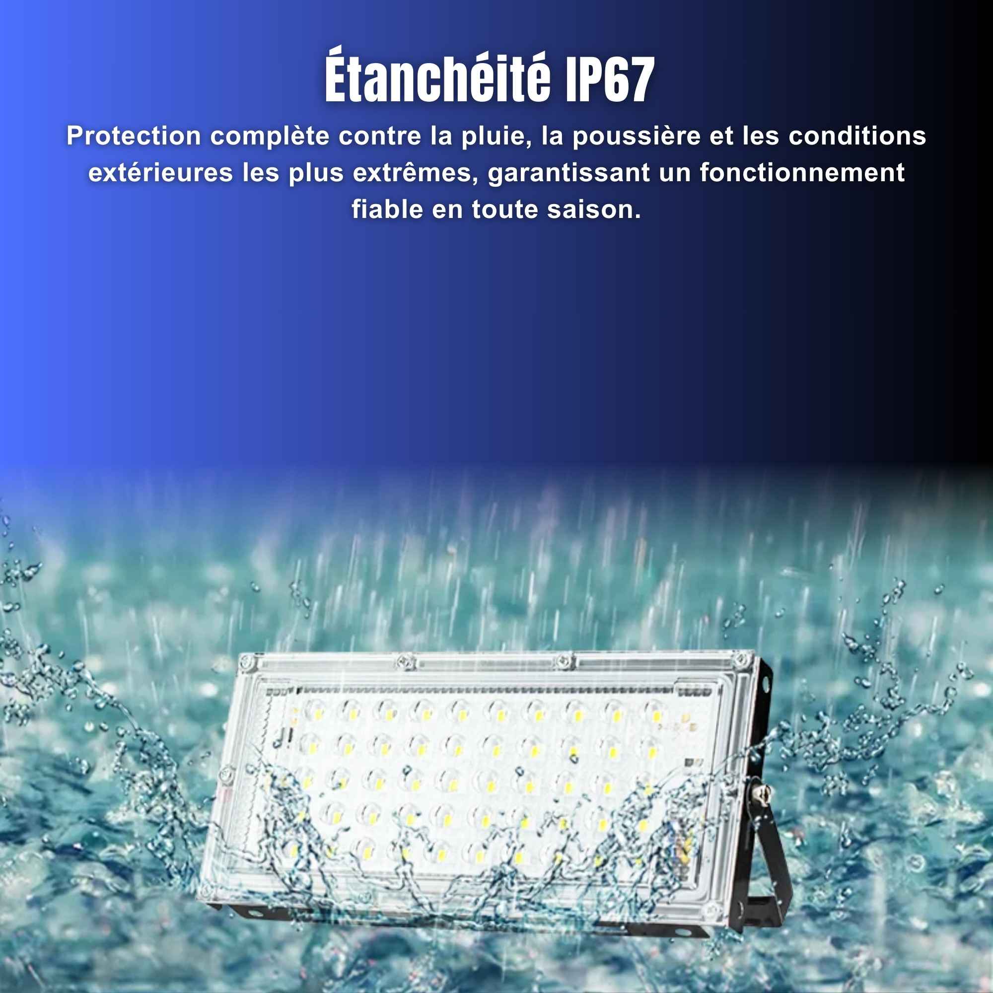 | SécuMax Projecteur LED — Floodlight 50W IP67 avec Détecteur PIR Extérieur – Image 5