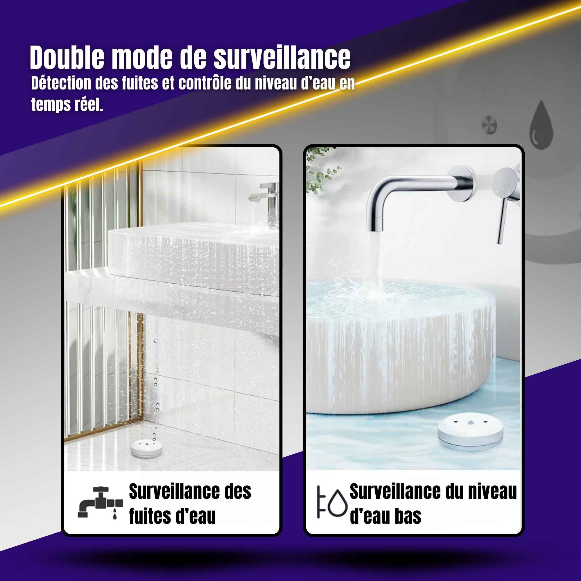 | SécuMax Détecteur d’eau — Capteur Inondation Zigbee Ewelink – Image 3
