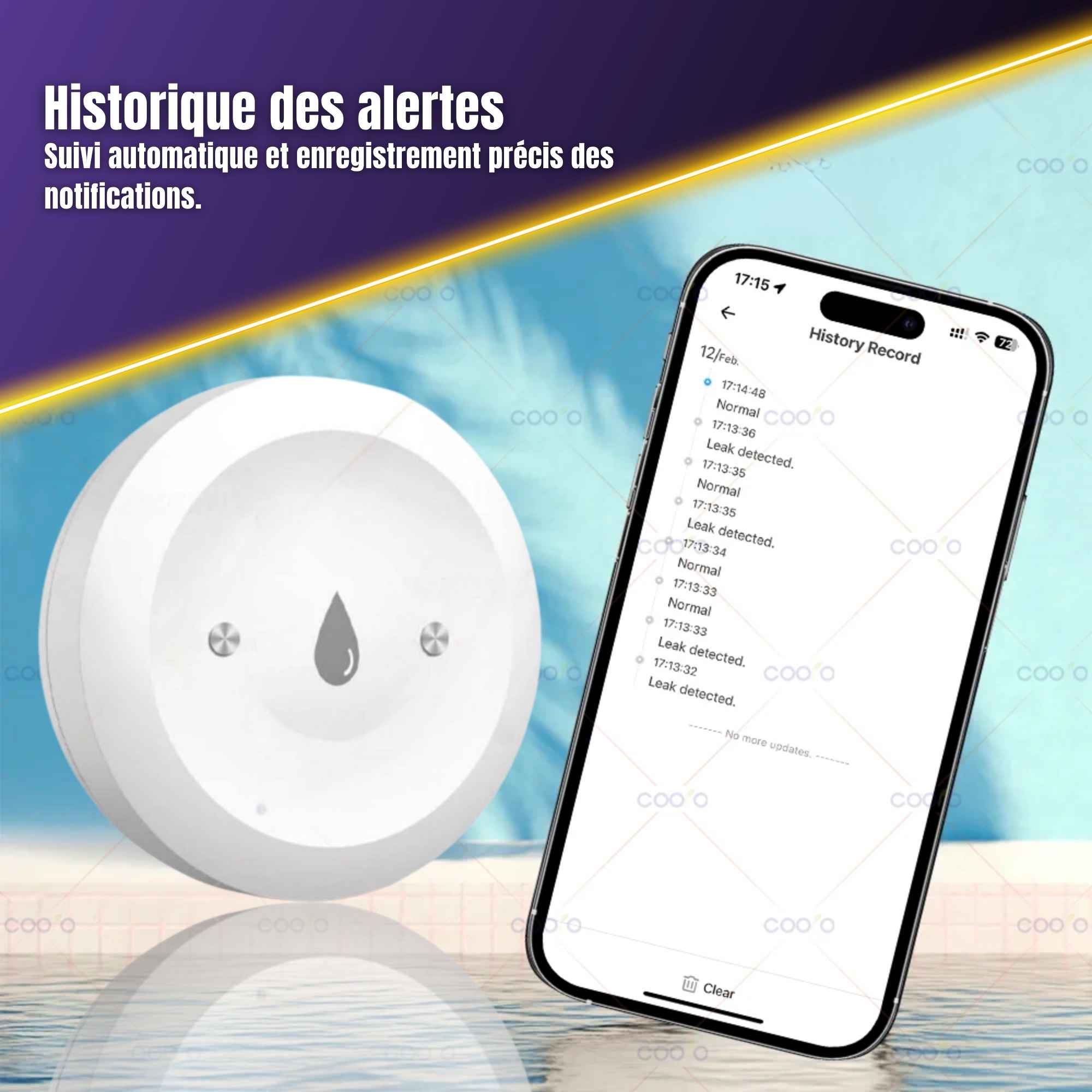 | SécuMax Détecteur d’eau — Capteur Inondation Zigbee Ewelink – Image 4